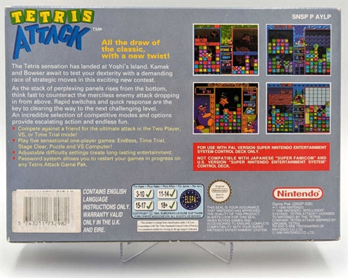 Tetris Attack - Komplet i Æske - SNES - (UKV) (B Grade) (Genbrug)